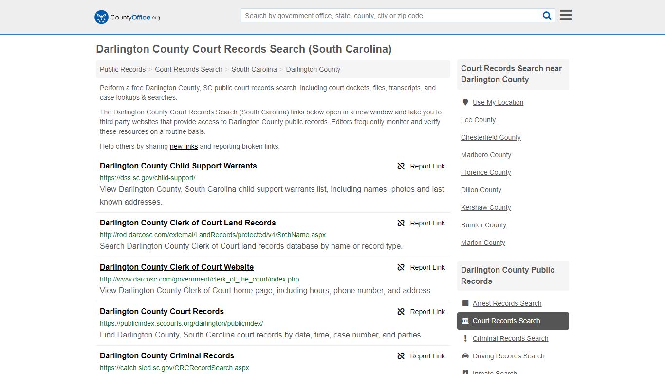 Court Records Search - Darlington County, SC (Adoptions ...