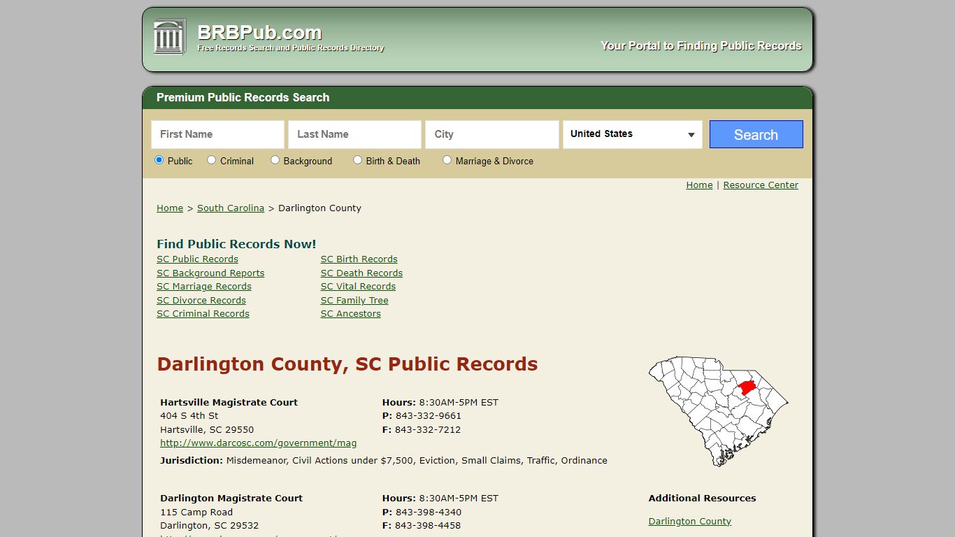 Darlington County Public Records | Search South Carolina ...